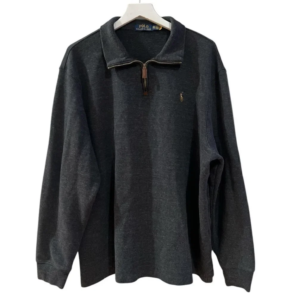 POLO Ralph Lauren Estate Rib Mockneck Pullover in Polo Black Size XXL